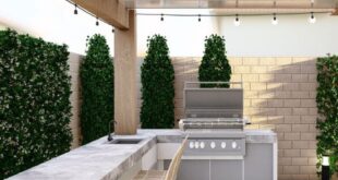 backyard design outdoor kitchen