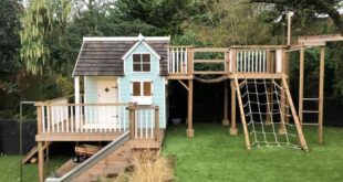 backyard design with playset