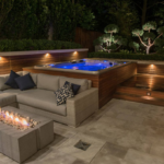 hot tub ideas backyard