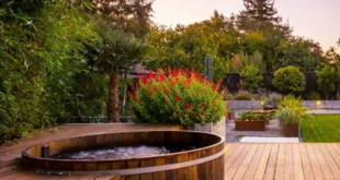 hot tub ideas backyard