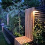 backyard design along fence