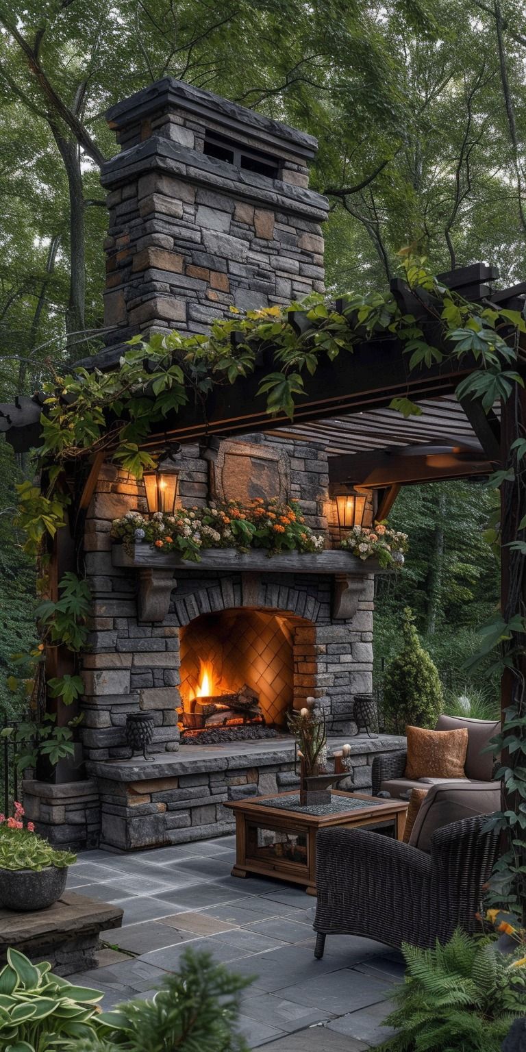 Transform Your Outdoor Space with a
Stunning Backyard Fireplace Design