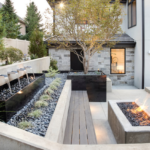 backyard design retaining wall