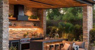 backyard design outdoor kitchen