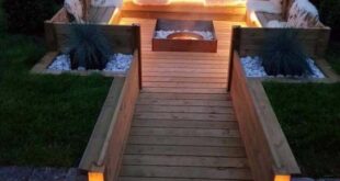 backyard design with fire pit