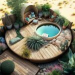 backyard design with jacuzzi