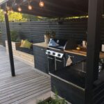 backyard design with shed