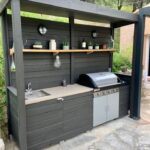 backyard design outdoor kitchen