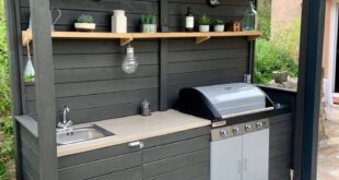 backyard design outdoor kitchen