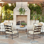 backyard design fireplace