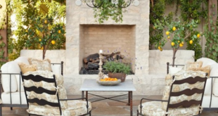 backyard design fireplace