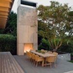 backyard design concrete