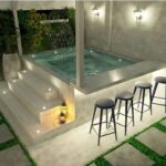 backyard design with jacuzzi