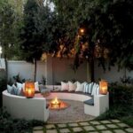 backyard design fireplace