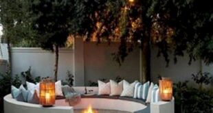 backyard design fireplace