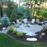 backyard design with fire pit