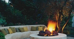 backyard design fireplace