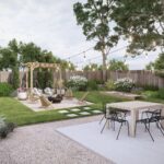 backyard design layout rectangle