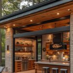 backyard design outdoor kitchen