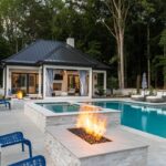 backyard design around pool