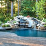 backyard design around pool