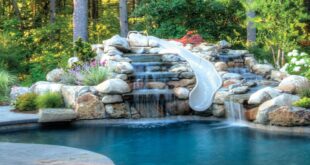 backyard design around pool