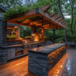 backyard design outdoor kitchen