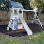 backyard design with playset