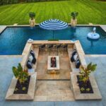 backyard patio designs with pool