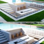 backyard design modern pool