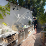 backyard design outdoor kitchen