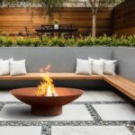 backyard design with fire pit