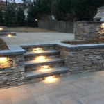 backyard design retaining wall