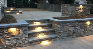 backyard design retaining wall