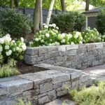 backyard design retaining wall