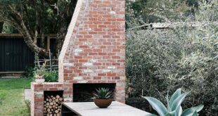 backyard design fireplace