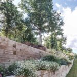 backyard design retaining wall