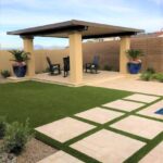 backyard design rectangle