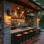 backyard design outdoor kitchen