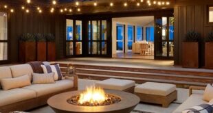 backyard design with pool and fire pit