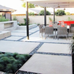 backyard design concrete