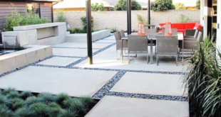 backyard design concrete