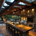 backyard design outdoor kitchen