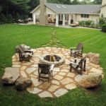 backyard design with fire pit