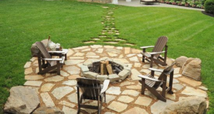 backyard design with fire pit