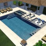 backyard design around pool