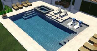 backyard design around pool