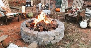 backyard design with fire pit