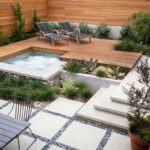 backyard design with jacuzzi