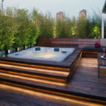 backyard design jacuzzi